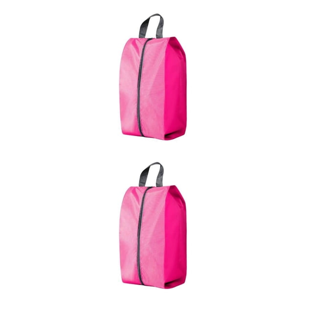 Wweixi Reusable Travel Shoe Storage Bag Eco-friendly Solution For Shoe Transportation Lightweight pink L 2Set