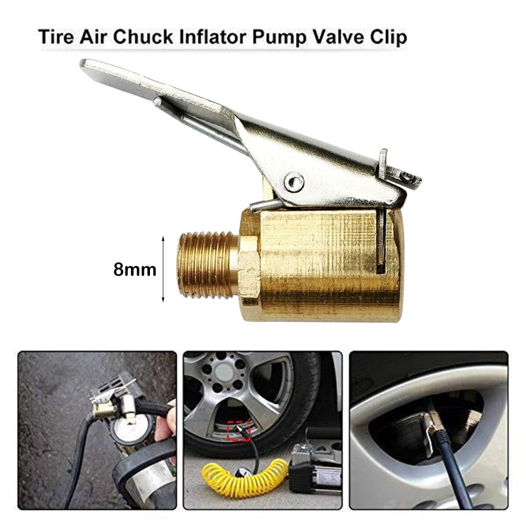 ZZkhGO Inflator Pump Nozzle, Pure Copper Quick Adapter, Car Tire Chuck Air Pump Accessories