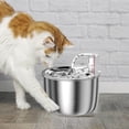 thumbnail image 3 of Cat Water Fountain 2L with Filter Water Feeder 304 Stainless Steel Normal, 3 of 7