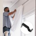 thumbnail image 4 of 3Pcs Curtain Rod Brackets Adjustable Drapery Rod Holders Window Curtain Rod Support Hanger with Installation Screws, 4 of 7
