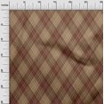thumbnail image 3 of oneOone Velvet Brown Fabric Check Sewing Material Print Fabric By The Yard 58 Inch Wide, 3 of 5