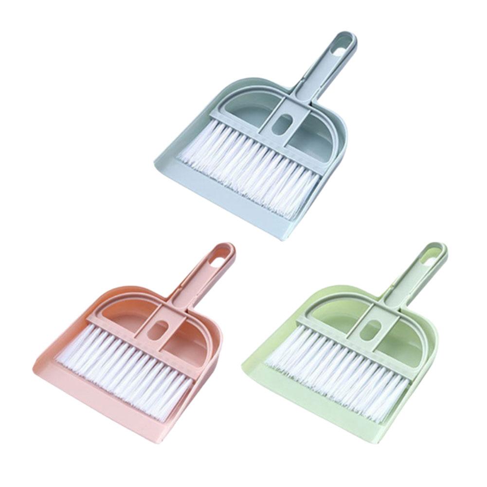 Mini Dust Pans with Brush Cleaning Brush,Daily Cleaning Necessity Plastic Mini Dustpan Set, Mini Hand Broom and Dustpan Set for Table, Desk, Keyboard, Cars G5S2