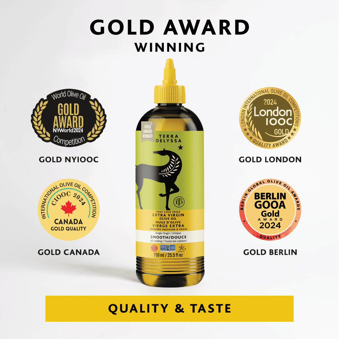 Terra Delyssa® Squeezable Extra Virgin Olive Oil,Single Origin, Contains Polyphenols,750 ml