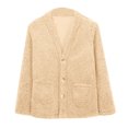 thumbnail image 3 of LSLJS Women's Button Cardigans Plus Size Long Sleeve Open Front Sweater Outerwear Plush Coat, 3 of 4