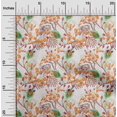 thumbnail image 2 of oneOone Polyester Spandex Dark Peach Fabric Florals Sewing Material Print Fabric By The Yard 56 Inch Wide, 2 of 4