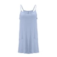 thumbnail image 4 of RBCKVXZ Robe Courte Athlétique Sans Manches pour Femmes avec Short Intégré Été Tennis Entraînement Active Combinaison Sportive Bretelles Spaghetti Robes Bleu Pâle XXXXXL, 4 of 7