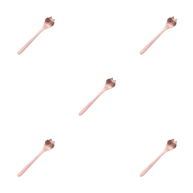Redempat Cute Tea Spoon Exquisite Stainless Steel Spoon For Tea Drinking Teaware dog paw rose gold 1 5Set