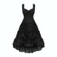 thumbnail image 1 of Mgmyaa Robe Gothique pour Femme Steampunk Vintage Robe Gothique Cintrée Froncée Costume Renaissance Robe Trapèze Fluide Costumes d'Halloween, 1 of 7