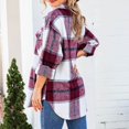 thumbnail image 3 of MASRIN Chandails en Molleton Graphiques pour Femmes Grande Taille Hauts pour Femmes Automne Décontracté Manches Longues Col Rond Chandails en Molleton avec Poches Couleur Unie Coupe Ample Blouse Chemises Femmes Manches Longues Hauts et Blouses, 3 of 7
