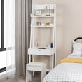 thumbnail image 3 of Gymax Vanity Set Makeup Dressing Table w/Flip Top Mirror Hooks Shelves, 3 of 10
