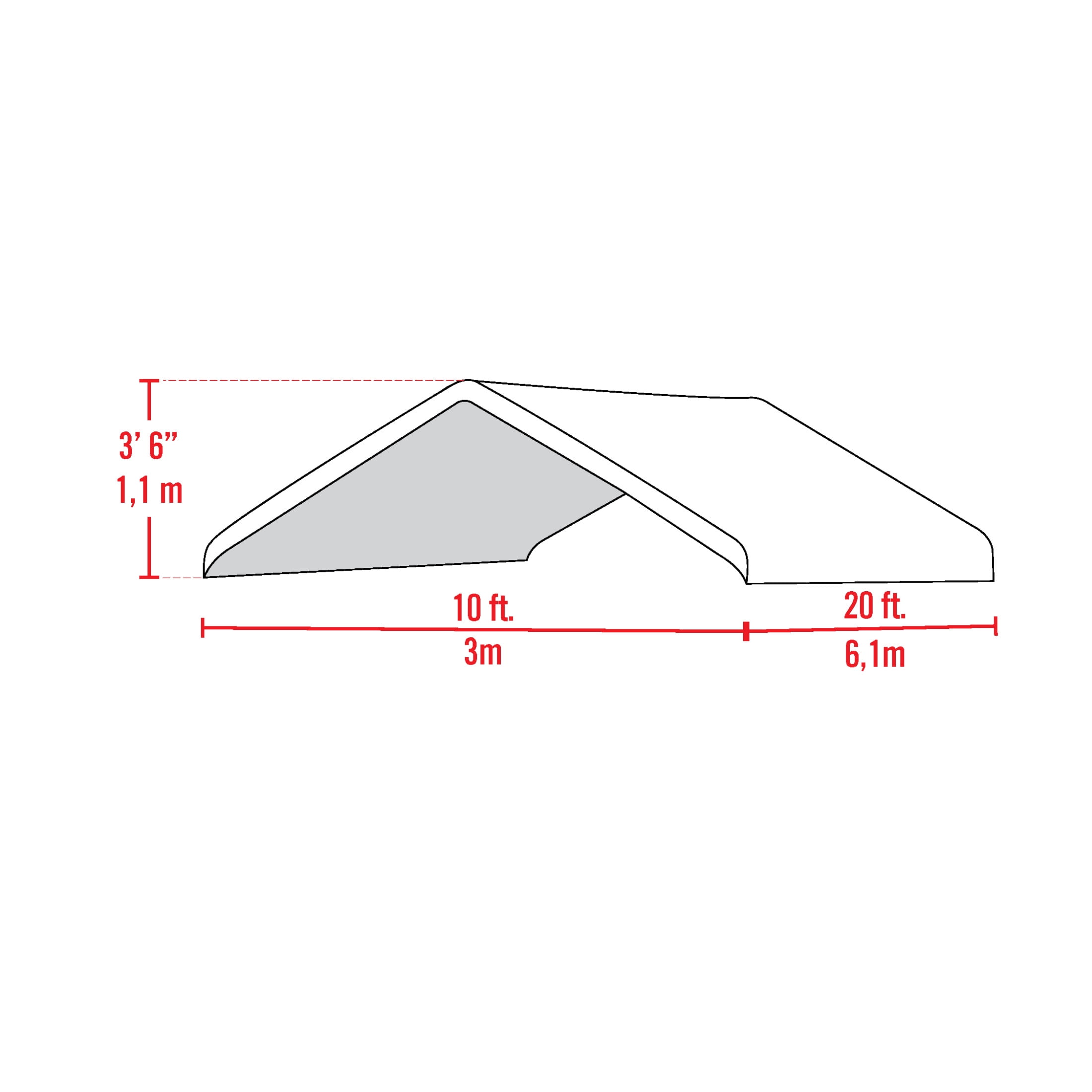 ShelterLogic MaxAP 10 x 20 x 10 ft White Canopy Replacement Top - MaxAP 10 x 20 ft