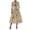 Multicolour, variant on Women's Vintage Floral Dress, V Neck Casual Long Sleeve A Line Dress, Bohemian Swing Midi Dress for Daily Garden Party