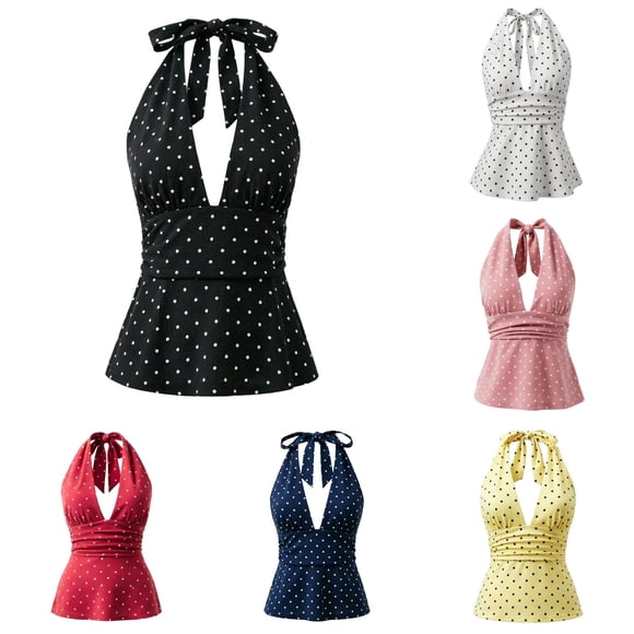 Women's Tie Back Crop Top Smocked Waist Sleeveless Slim Fit Tank for Summer Y2K Fashion Going Out Tops