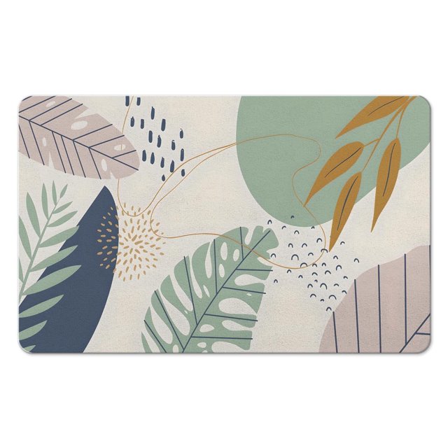 Luxurious Abstract Fluid Non-Slip Bath Rug - Machine Washable, Long 20x32 in Mat for Bathroom Tub & Shower!