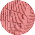 thumbnail image 1 of Ahgly Tapis Rond Lavable en Machine Intérieur Transitionnel Rose Corail Clair, 7 Pieds Rond, 1 of 7