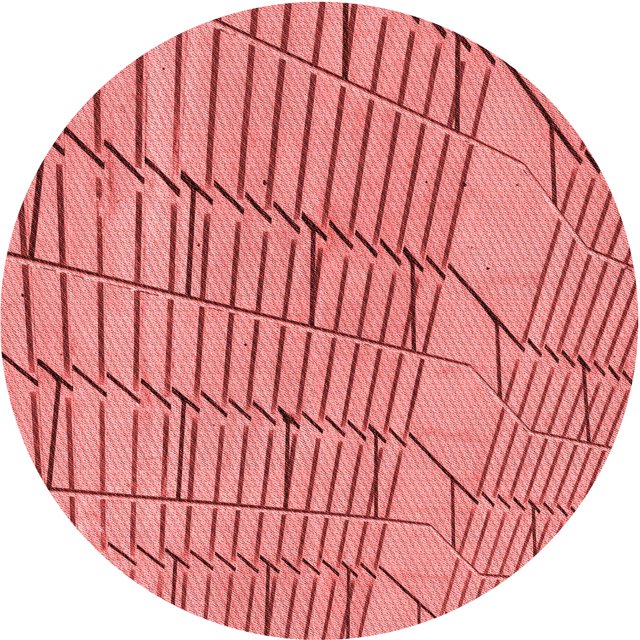 Ahgly Tapis Rond Lavable en Machine Intérieur Transitionnel Rose Corail Clair, 7 Pieds Rond