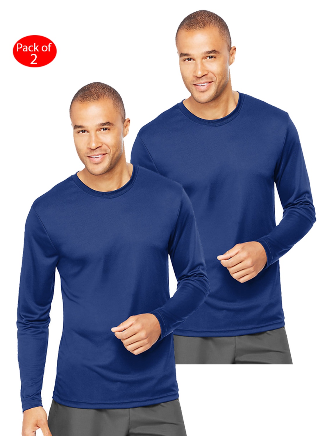 Hanes - T-Shirt de Performance à Manches Longues Cool DRI