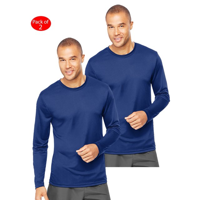 Hanes - T-Shirt de Performance à Manches Longues Cool DRI