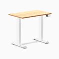 thumbnail image 1 of Desky Dual Mini Bamboo Sit Stand Desk - Bamboo / 32 x 20 inches / White, 1 of 10