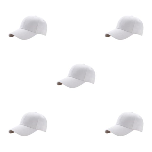 relayinert Lightweight And Breathable Sun Cap Sporty Style For Outdoor Enthusiasts Adjustable Strap Polyester Outdoors Sun Cap white 5Set