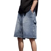 Ketyyh-chn99 Mens Baggy Jeans 2024 Casual Pants Relaxed Fit Cargo Pants with Stretch Cargo Pants Trousers Blue,2XL