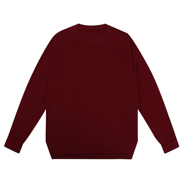 BADHUB Men's Long Sleeve Shirts Big & Tall Crew Neck Cotton Essential Pullover Athletic Performance Split Hem Sweatshirt Soft Causal Loose Top Spring Fall Deals L-5XL