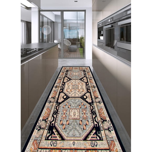 ECARPET Qashqai Blue Rug