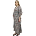 thumbnail image 4 of Bimba Robe Maxi à Cordon Multicolore pour Mamans, Manches Kimono, Caftan de Maternité-28, 4 of 7