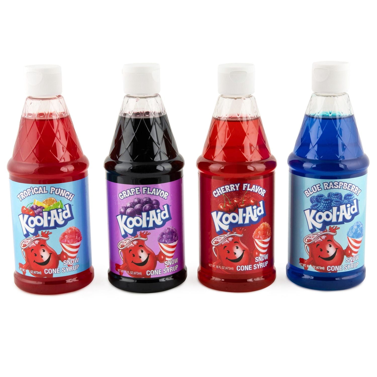 Kool-Aid 16-oz Snow Cone Syrups, Assorted Flavour 4 Bottle pack