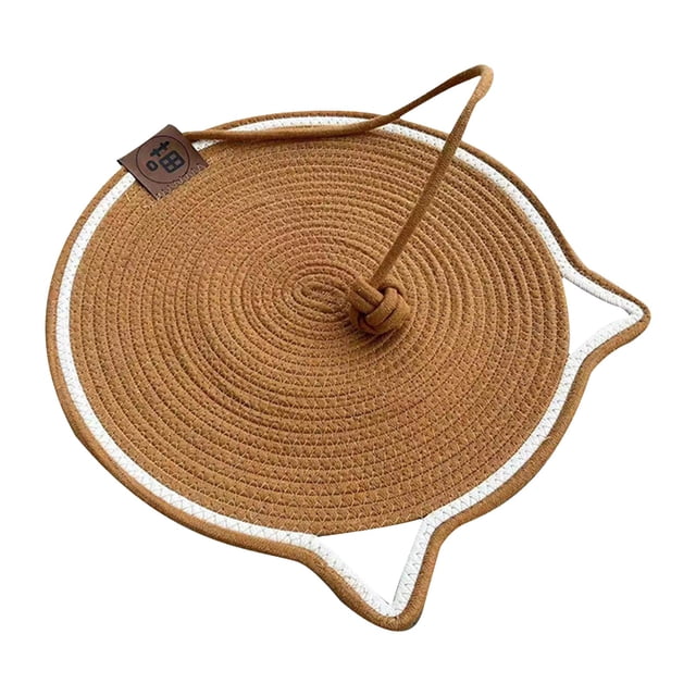GROWTH TANK Cat Scratch Mat Furniture Protector with Ball Sleeping Scratching Resistant Wear Dark Brown