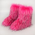 thumbnail image 1 of LSLJS Bottes d'Hiver pour Femmes en Fausse Fourrure Bout Rond Chaudes Duveteuses Peluche Bottes de Neige Imitation Plus Cachemire Chaussures de Neige, 1 of 7