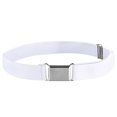 thumbnail image 2 of Kids Elastic Adjustable Strech Belt With Silver Square Buckle - White, 2 of 2