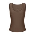 thumbnail image 4 of Yuyuzo Ribbed Knit Tank Tops for Women Square Neck Slim Fitted Casual Basic Workout Crop Going out Tops, 4 of 7