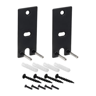 2 Pcs Supports Muraux pour Haut-Parleurs Durables Installation Facile avec Accessoires de Montage Acier Supports Muraux en Acier pour Système de Divertissement à Domicile Noir