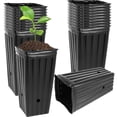 thumbnail image 2 of 20Pcs Tall Tree Pot Plastic Deep Nursery Treepot 7.8inch Tall Seedling Flower Plant Container, 2 of 8