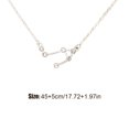 thumbnail image 4 of Ins Constellations Theme Friendship Necklace Rhinestone Comfortable Delicate with Display Card Pendant for Lover Festival Gifts Libra Silver, 4 of 6