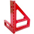 thumbnail image 1 of Jauge Carrée en Alliage d'Aluminium Angle 45/90 Degrés Règle en T 3D Outil de Mesure pour Menuisier (Rouge), 1 of 5