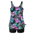 thumbnail image 4 of UPPADA Two Piece Tankini Swimsuits for Women High Waisted 2 Piece Bathing Suits Floral Print Tankini Set Tummy Control Modest Swimwear for Holiday Plus Bathing Suit Multicolor,S, 4 of 6