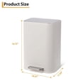 thumbnail image 4 of TROPOW Kitchen Trash Can,Stainless Steel Garbage Can with Lid, Step-On Pedal and Inner Bucket, Rectangular Trash Can for Home Kitchen Office Living Room, 4 of 9