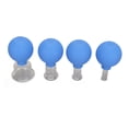 thumbnail image 2 of Silicone Vacuum Suction, Glass Cupping Tool Reduce Cellulite Skin Lifting 4pcs Portable Promote Blood Circulation  For Shoulder Blue, 2 of 8
