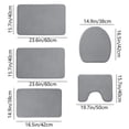thumbnail image 2 of zanvin Bath Mat Memory Foam Bath Mat 5 Set Bathroom Rugs for 5 Pcs Toilet Mats Universal Soft Comfortable Water Absorption Non-Slip Thick Machine Washable Easy Dry Dark Color, Mom Gifts, 2 of 5
