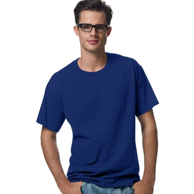 Hanes ComfortBlend EcoSmart T-Shirt à Col Ras du Cou pour Hommes, G, Bleu Royal Foncé