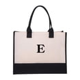 thumbnail image 1 of Canvas Beach Bag With Adjustable Crossbody Strap And Matching Makeup Bag For Women Birthday Gift, 1 of 1