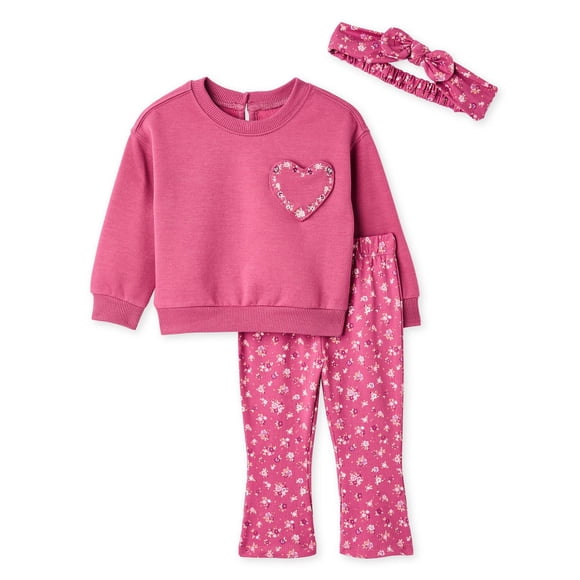 Btween Baby Girls' Three Piece Fleece Set