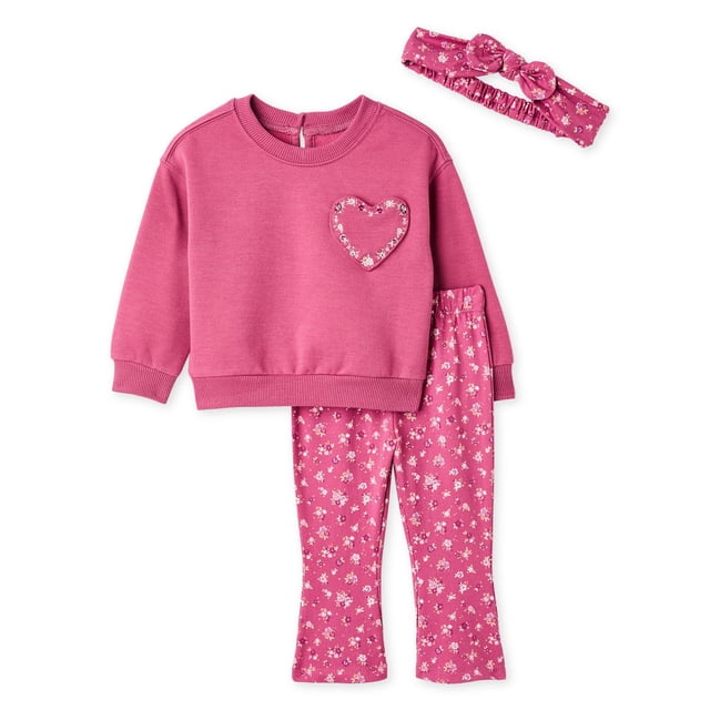 Btween Baby Girls' Three Piece Fleece Set