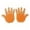Yellow, variant on Five Finger Foam Cheering Hands For A Party Universal Five Finger Foam Hands For Cheerleaders. Red
