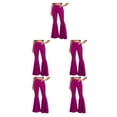 thumbnail image 3 of Decodeary Pantalon Confortable Taille Haute Léger Extensible Bas Cloche Violet m 5Set, 3 of 6
