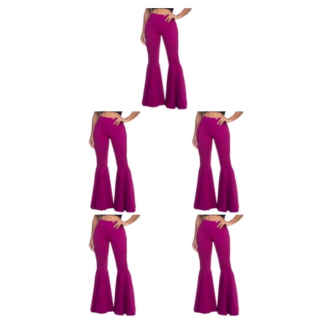 VONKY Stretchy Pants Wide Application Multiple Sizes Available Breathable purple M 5Set