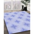 thumbnail image 3 of Ahgly Tapis Rond Lavable en Machine Intérieur Transitionnel Bleu Ciel, 5 Pieds Rond, 3 of 7