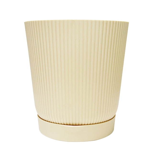 Small Flower Pot Thickened Plastic Small Pot with Tray Garden Breathable Pot